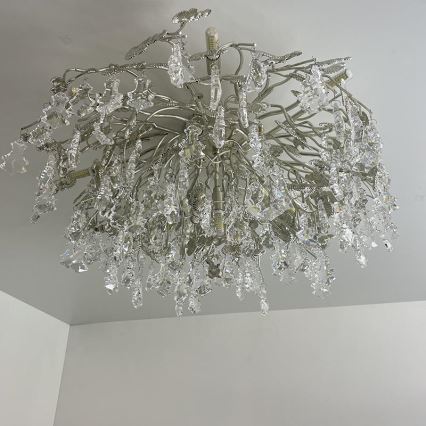 Kristall-Anbaukronleuchter 12xG9/40W/230V glänzendes Chrom