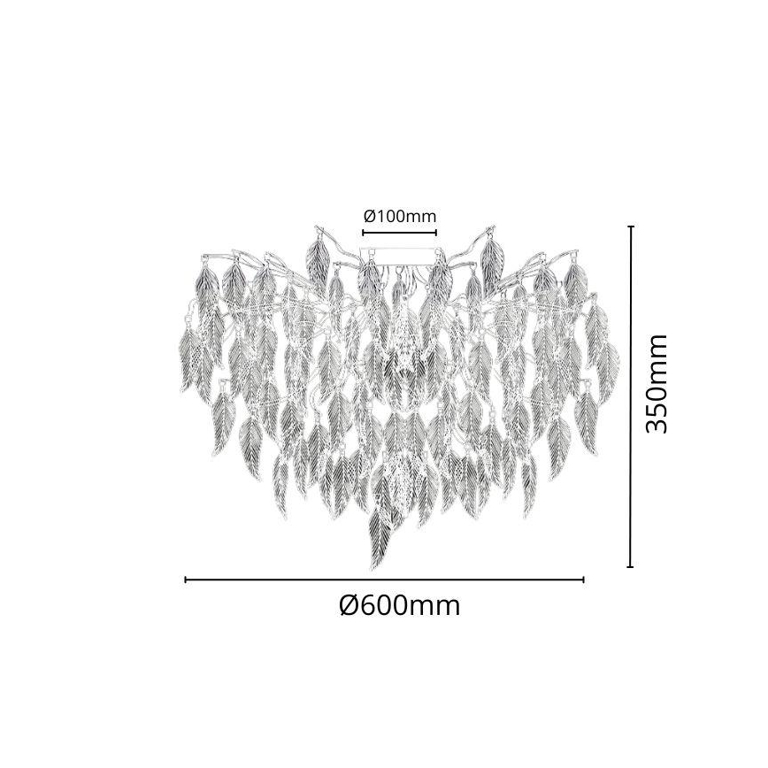 Kristall-Aufbaukronleuchter 10xG9/40W/230V schwarz