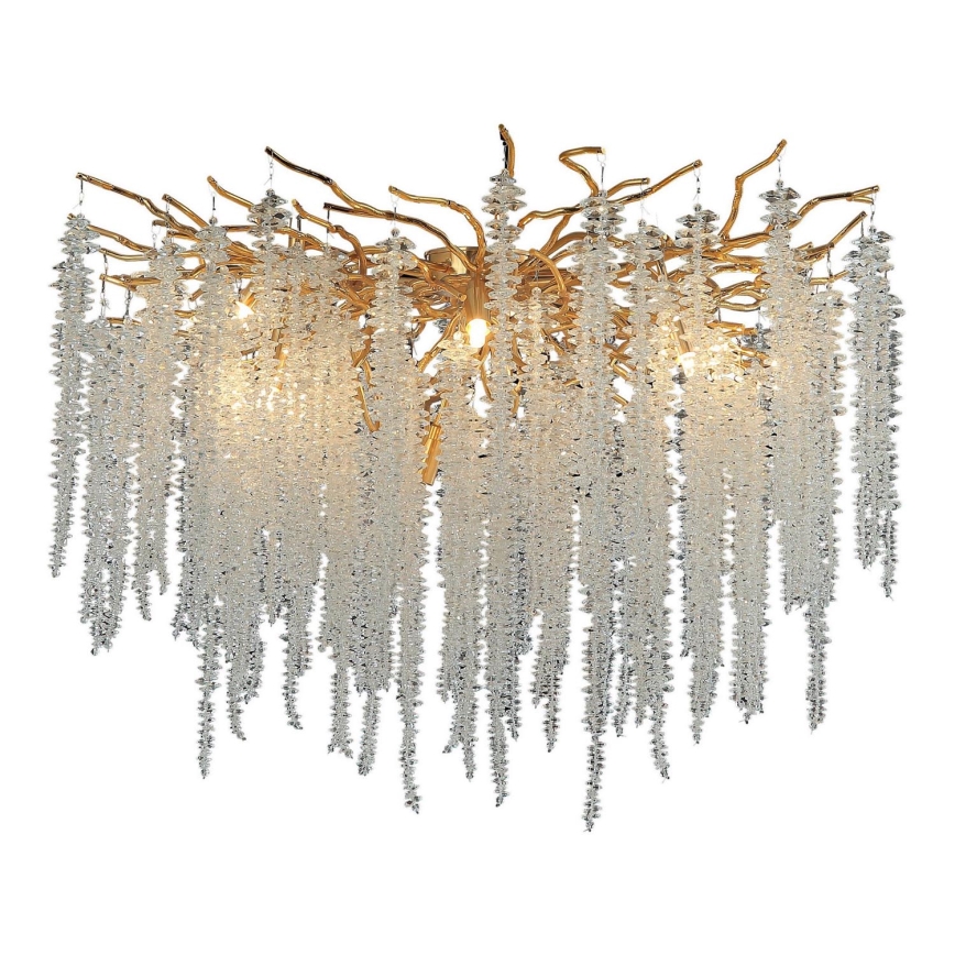 Kristall-Aufbaukronleuchter 12xG9/40W/230V golden