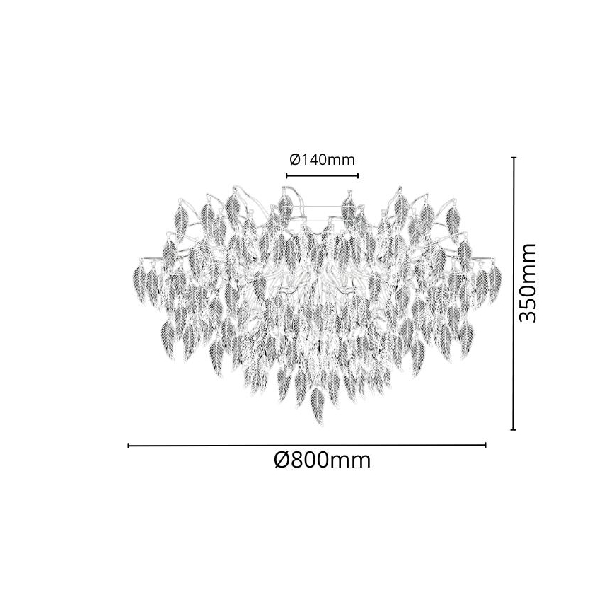 Kristall-Aufbaukronleuchter 12xG9/40W/230V schwarz