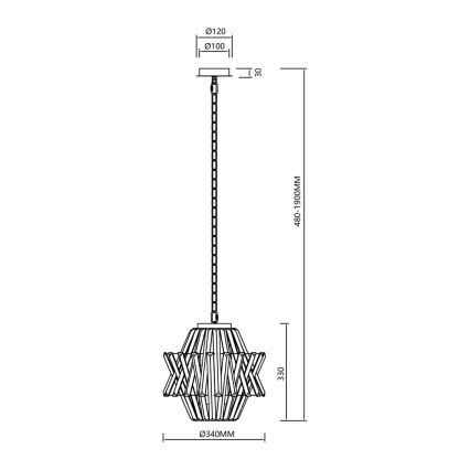 Kristall-Kronleuchter an Kette CROWN 4xE14/40W/230V Chrom