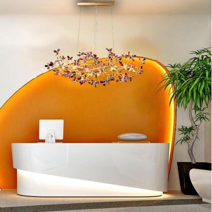 Kristall-Kronleuchter an Schnur 13xG9/40W/230V bunt