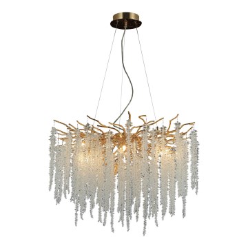 Kristall-Kronleuchter an Schnur 13xG9/40W/230V golden