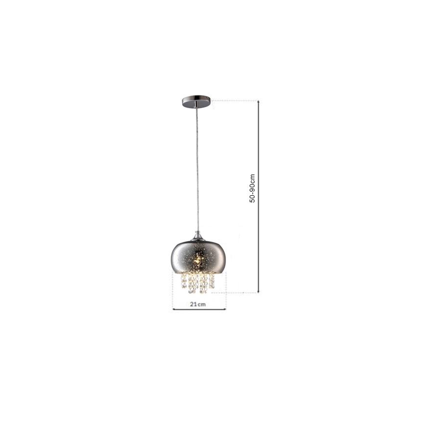 Kristall-Pendelkronleuchter STARLIGHT 1xE14/40W/230V