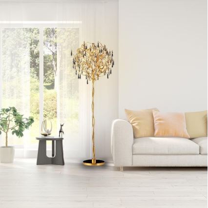 Kristall-Stehleuchte 5xG9/40W/230V golden