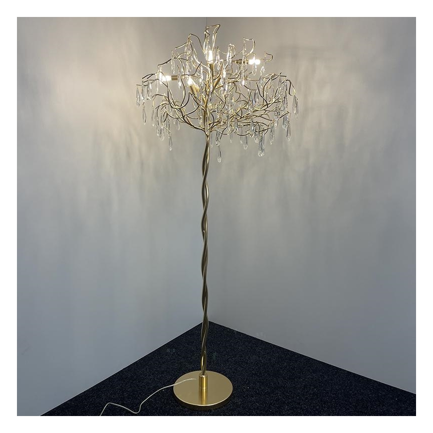 Kristall-Stehleuchte 5xG9/40W/230V golden