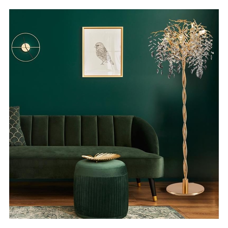 Kristall-Stehleuchte 5xG9/40W/230V golden