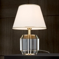 Kristall-Tischleuchte ALEXIS 1xE27/60W/230V cremefarben/golden/klar