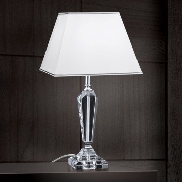 Kristall-Tischleuchte VERONIQUE 1xE27/60W/230V weiß/Chrom