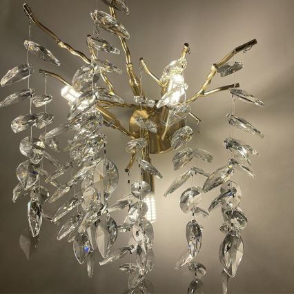 Kristall-Wandleuchte 3xG9/40W/230V golden