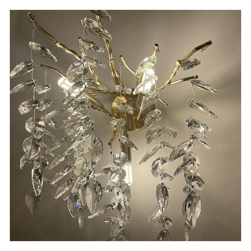 Kristall-Wandleuchte 3xG9/40W/230V golden