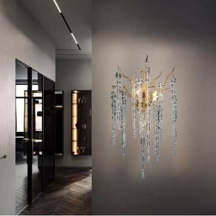 Kristall-Wandleuchte 3xG9/40W/230V Roségold