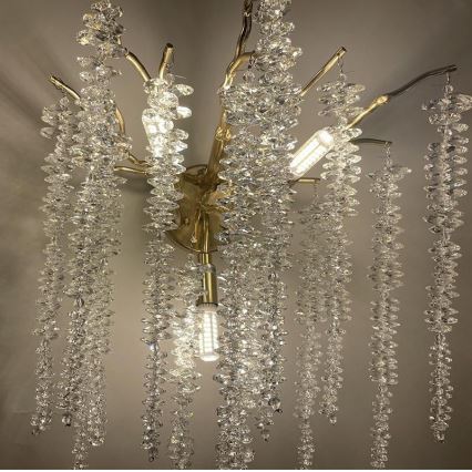 Kristall-Wandleuchte 3xG9/40W/230V Roségold