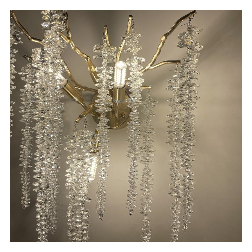 Kristall-Wandleuchte 3xG9/40W/230V Roségold