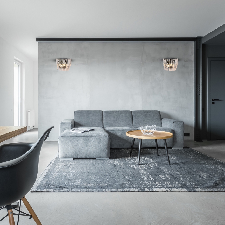 Kristall-Wandleuchte CHELSEA 2xE14/40W/230V glänzendes Chrom