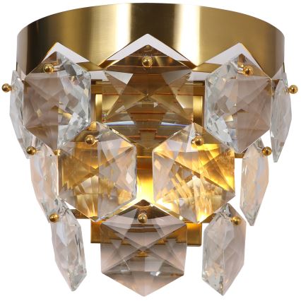 Kristall-Wandleuchte GRACE 2xE14/40W/230V gold