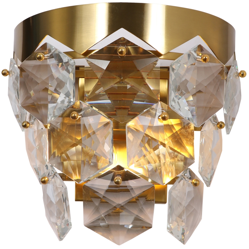 Kristall-Wandleuchte GRACE 2xE14/40W/230V gold