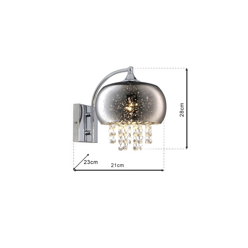 Kristall-Wandleuchte STARLIGHT 1xE14/40W/230V