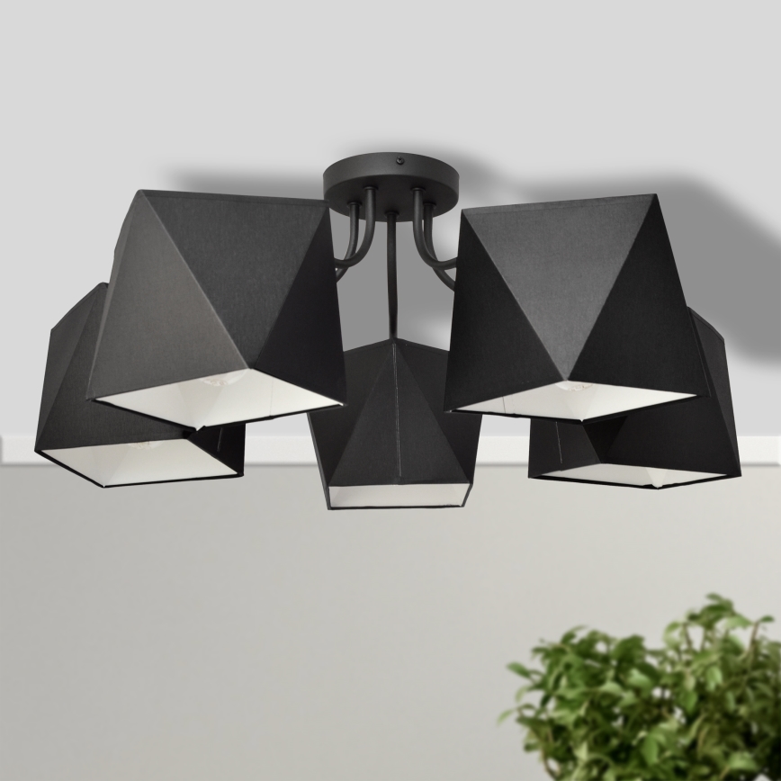Kronleuchter ADAMANT 5xE27/15W/230V schwarz