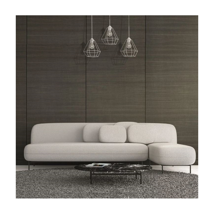 Kronleuchter ALMA 3xE27/60W/230V weiß