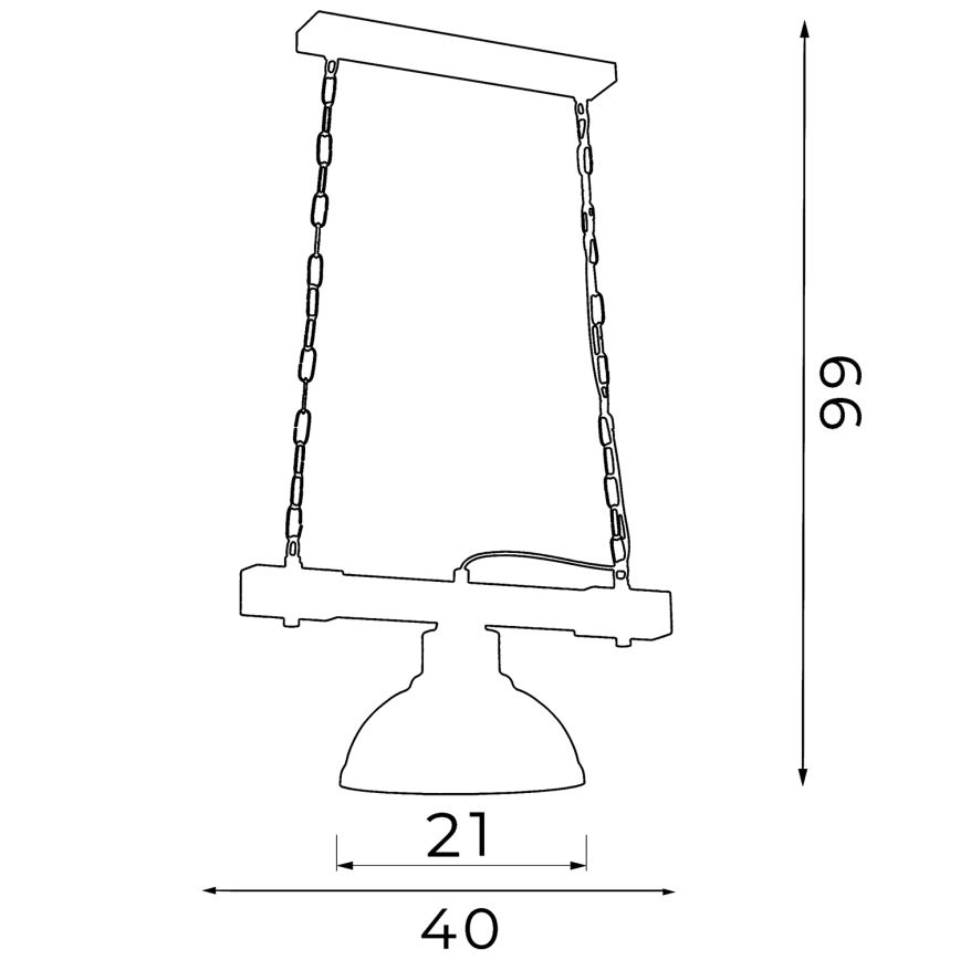 Kronleuchter an einer Kette HAKON 1xE27/60W/230V hell