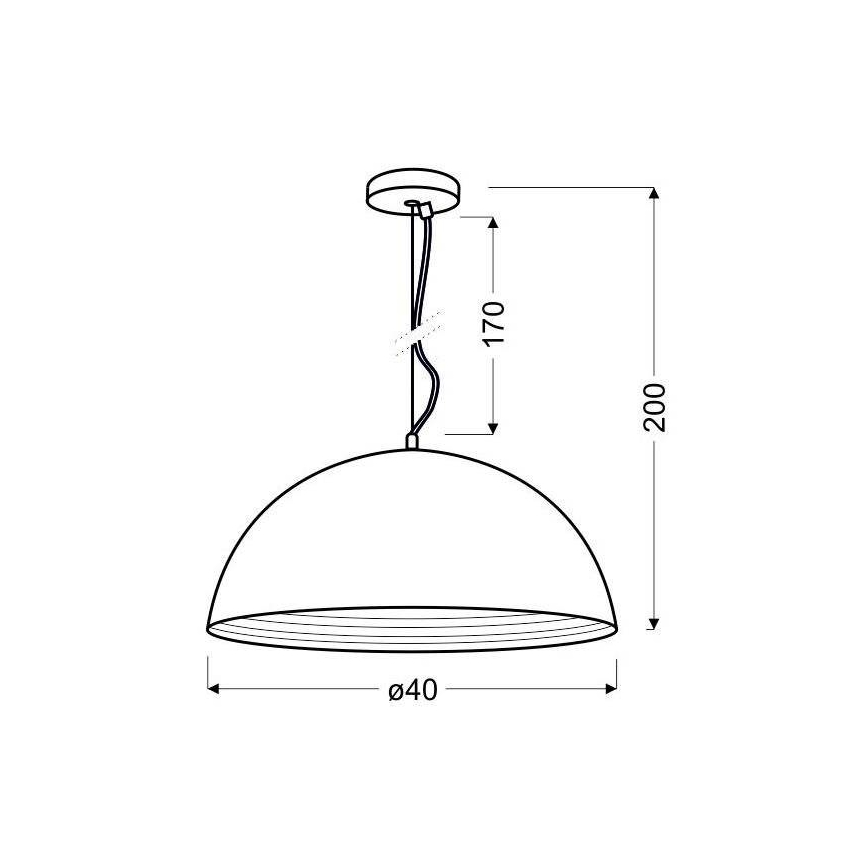 Kronleuchter an einer Litze DORADA 1xE27/60W/230V Chrom