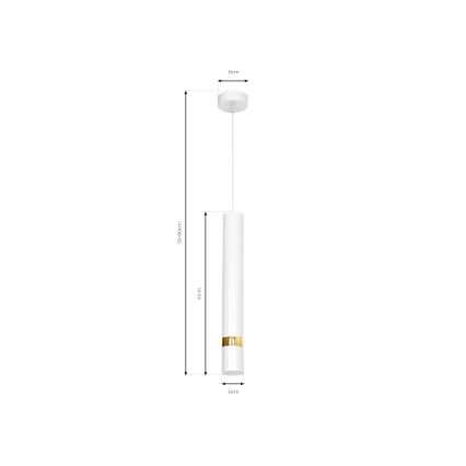 Kronleuchter an einer Litze JOKER 1xGU10/25W/230V weiß