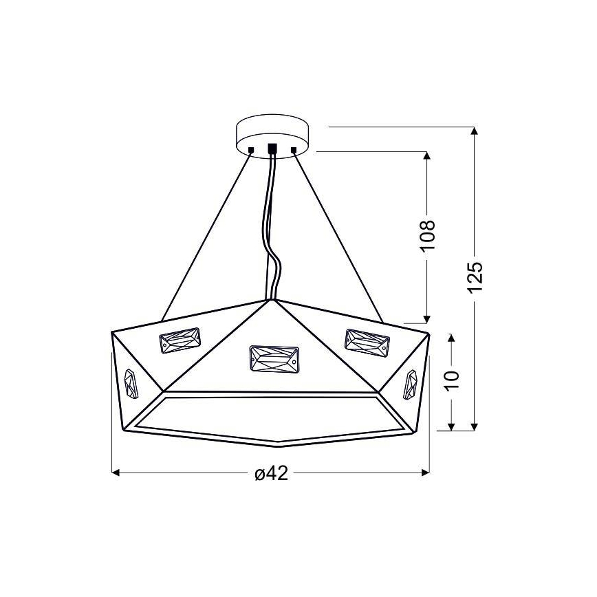 Kronleuchter an einer Litze NEMEZIS 3xG9/40W/230V