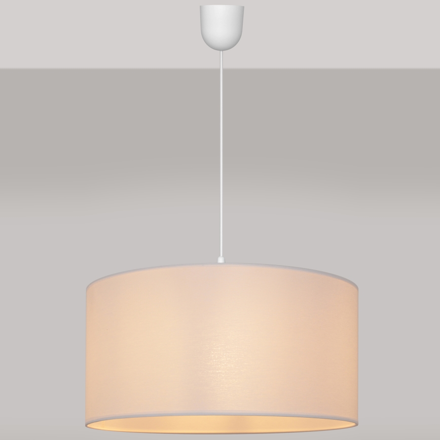 Kronleuchter an einer Schnur ALBA 1xE27/15W/230V d. 40 cm weiß