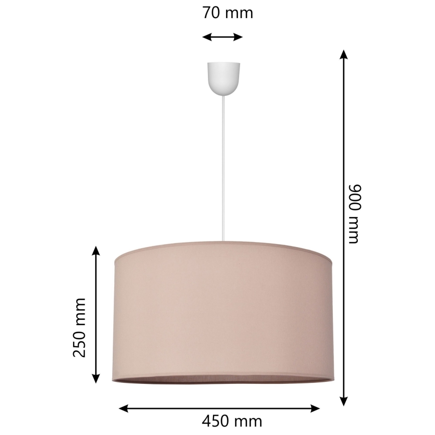 Kronleuchter an einer Schnur ALBA 1xE27/15W/230V d. 45 cm beige