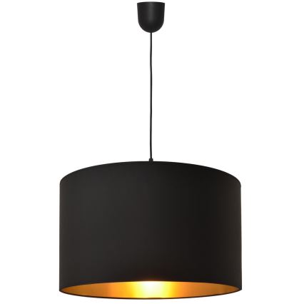 Kronleuchter an einer Schnur ALBA 1xE27/15W/230V d. 45 cm schwarz/gold