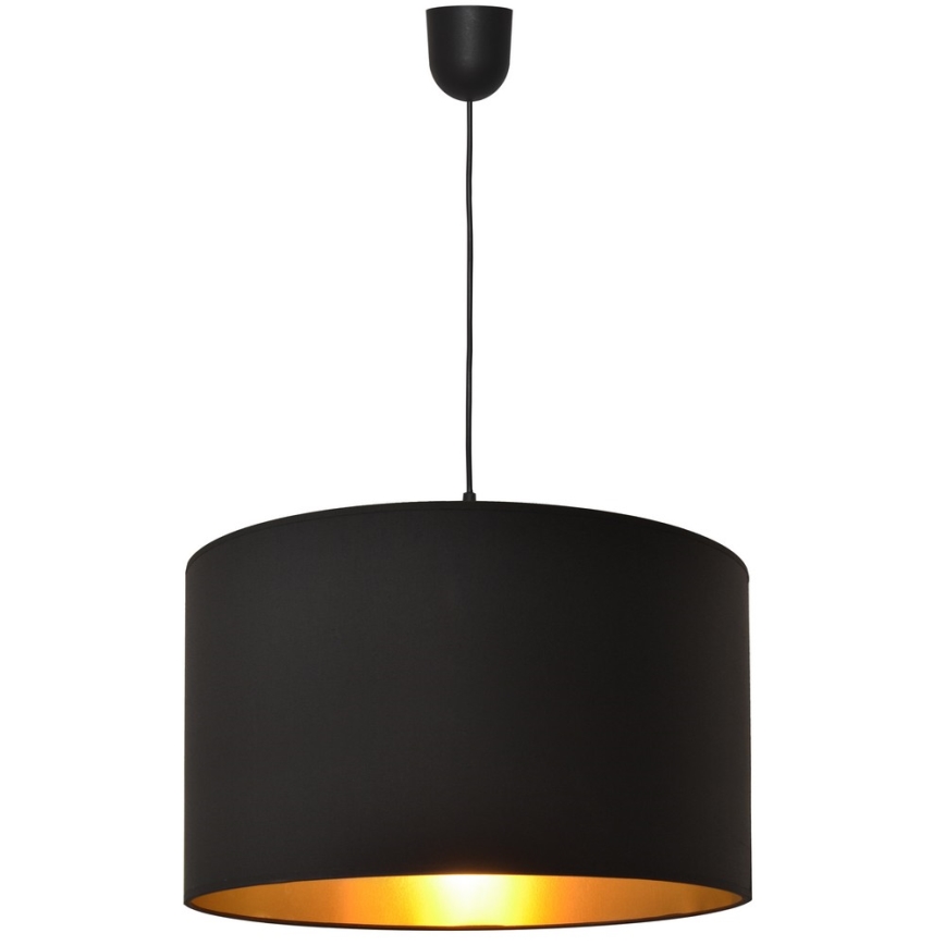 Kronleuchter an einer Schnur ALBA 1xE27/15W/230V d. 45 cm schwarz/gold