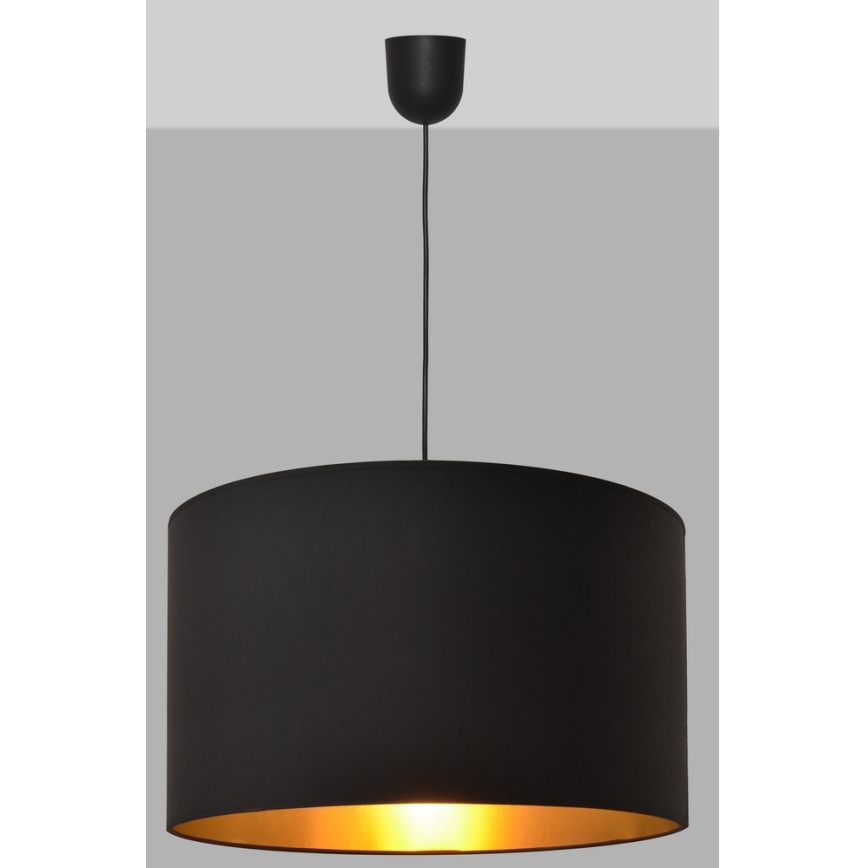 Kronleuchter an einer Schnur ALBA 1xE27/15W/230V d. 45 cm schwarz/gold