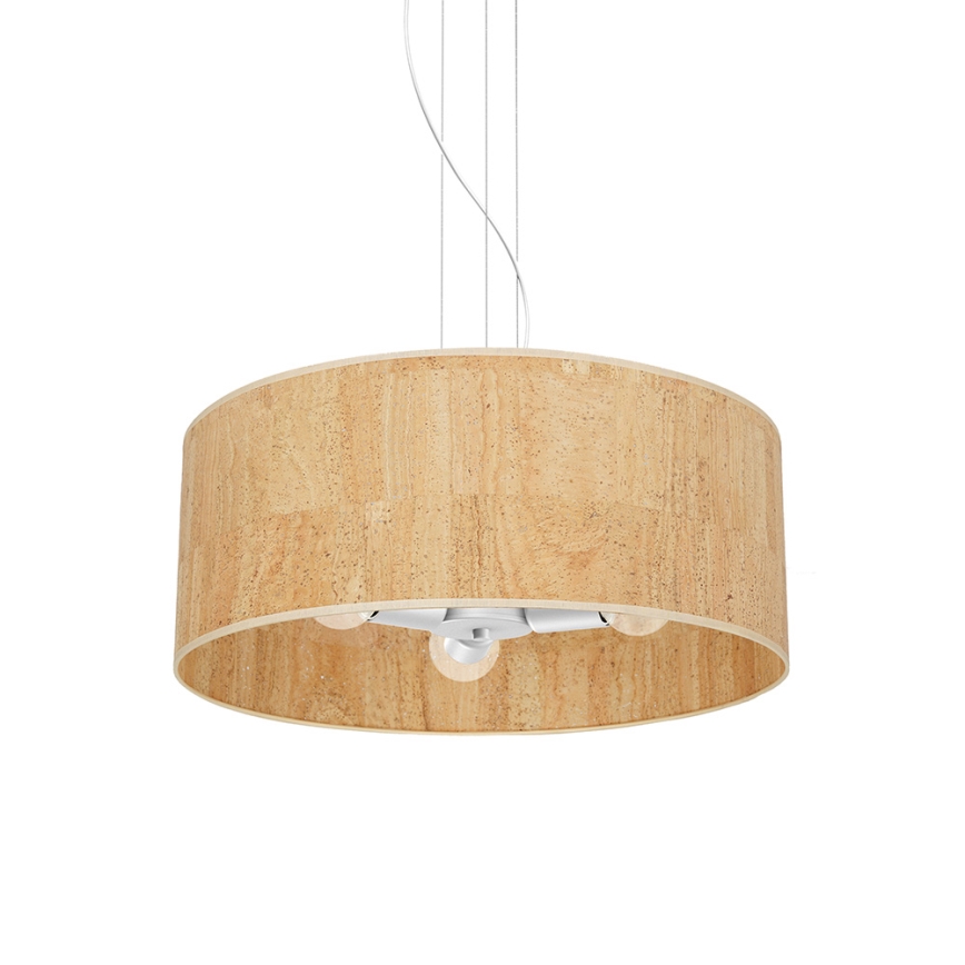 Kronleuchter an einer Schnur CORK 3xE27/60W/230V