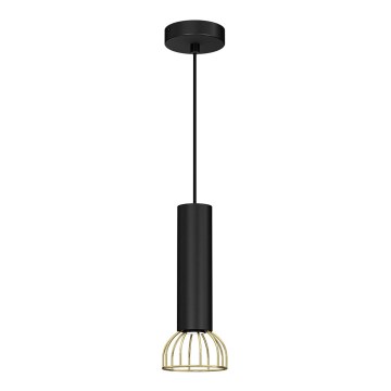 Kronleuchter an einer Schnur DANTE 1xGU10/25W/230V schwarz/gold