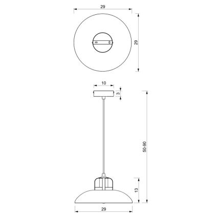 Kronleuchter an einer Schnur FELIX 1xE27/60W/230V grün