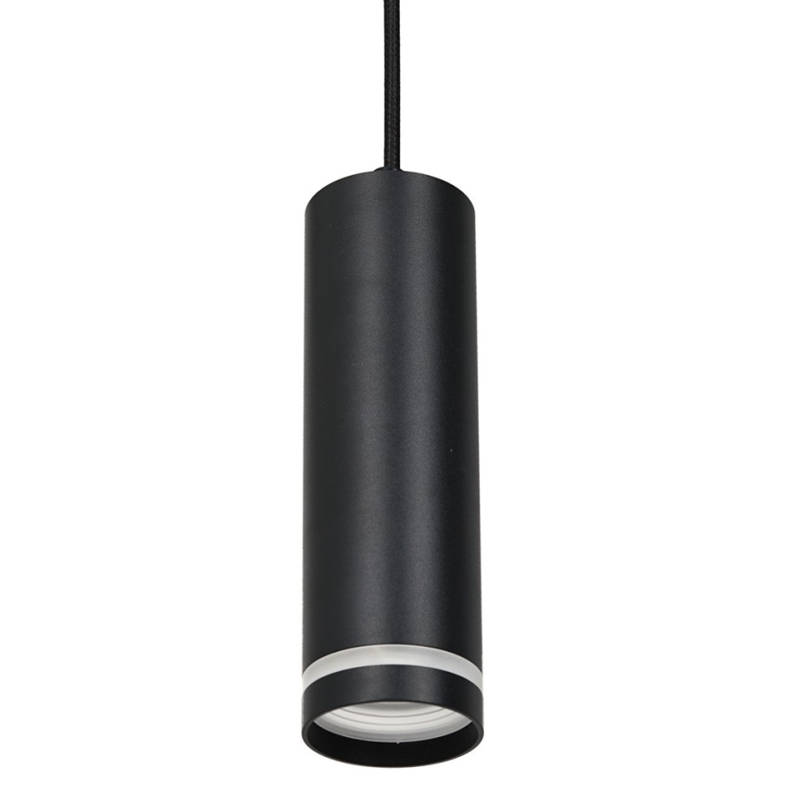 Kronleuchter an einer Schnur für Schienensystem PIPE 1xGU10/25W/230V schwarz