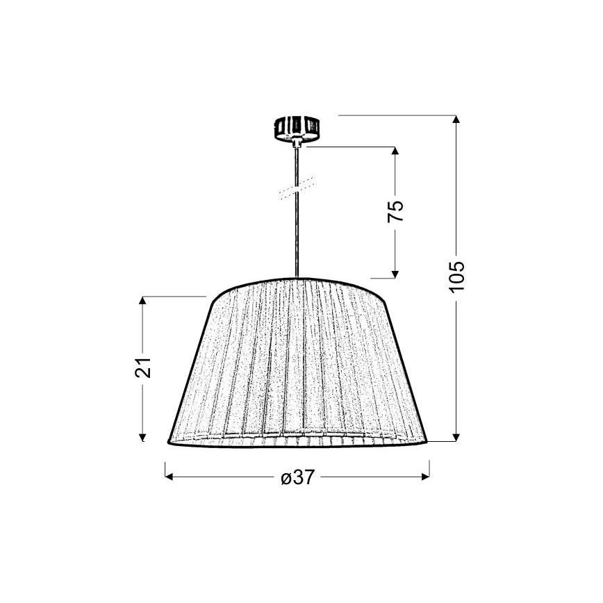 Kronleuchter an einer Schnur TIZIANO 1xE27/60W/230V schwarz