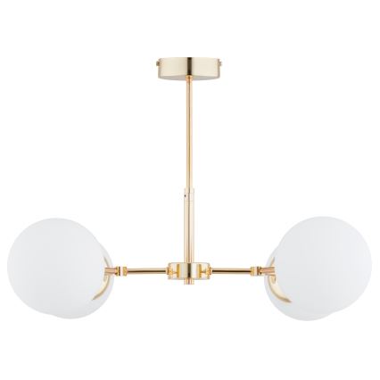 Kronleuchter an einer Stange FOTON 4xE14/40W/230V gold/weiß
