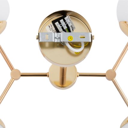 Kronleuchter an einer Stange FOTON 4xE14/40W/230V gold/weiß