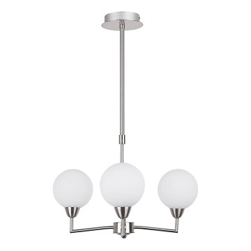 Kronleuchter an einer Stange LOGOS 3xG9/25W/230V chrom matt