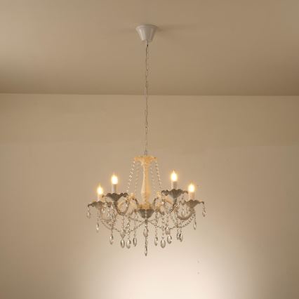 Kronleuchter an Kette 5xE14/15W/230V
