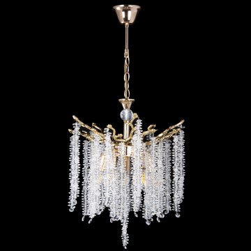 Kronleuchter an Kette 5xE14/60W/230V d 50 cm golden