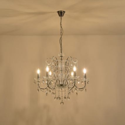 Kronleuchter an Kette 6xE14/15W/230V