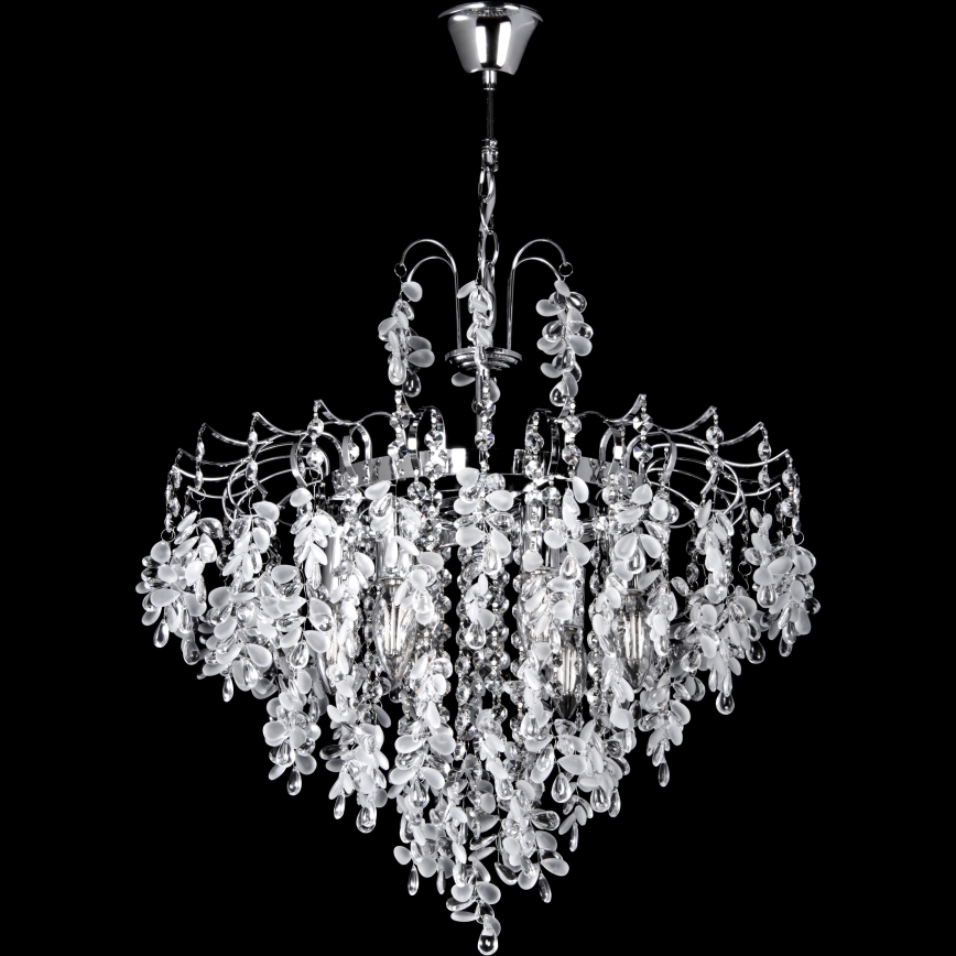 Kronleuchter an Kette 6xE14/60W/230V d 50 cm glänzendes Chrom