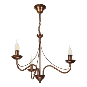 Kronleuchter an Kette ANTON 3xE14/15W/230V Bronze