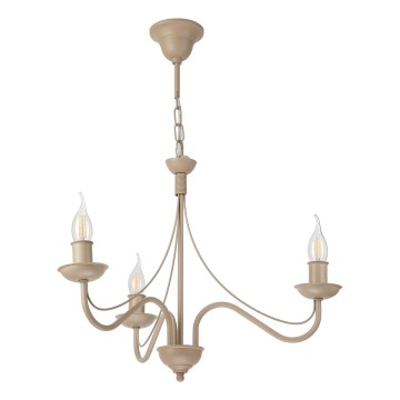 Kronleuchter an Kette ANTON 3xE14/60W/230V beige