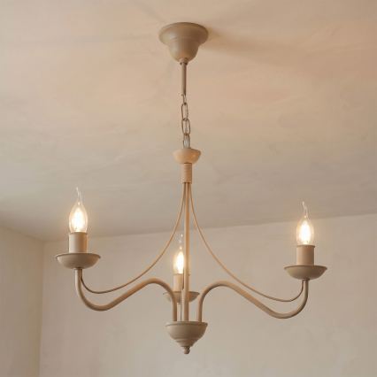Kronleuchter an Kette ANTON 3xE14/60W/230V beige