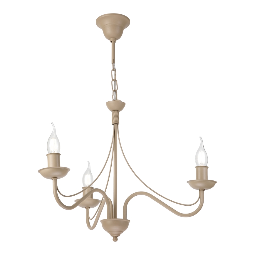 Kronleuchter an Kette ANTON 3xE14/60W/230V beige
