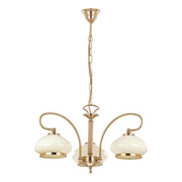 Kronleuchter an Kette ASTORIA 3xE27/15W/230V golden